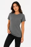 Basic Tişört Bisiklet Yaka Kısa Kol Günlük Yazlık Slim Fit T-Shirt – Antrasit