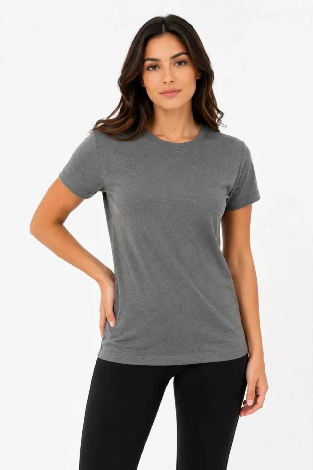 Basic Tişört Bisiklet Yaka Kısa Kol Günlük Yazlık Slim Fit T-Shirt - Antrasit Basic Tişört Bisiklet Yaka Kısa Kol Günlük Yazlık Slim Fit T-Shirt - Antrasit