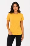 Basic Tişört Bisiklet Yaka Kısa Kol Günlük Yazlık Slim Fit T-Shirt – Sarı