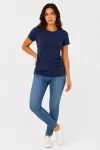 Basic Tişört Bisiklet Yaka Kısa Kol Günlük Yazlık Slim Fit T-Shirt – Lacivert