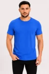 Erkek Basic Tişört Bisiklet Yaka Kısa Kol Günlük Yazlık Slim Fit T-Shirt – Saks Mavisi