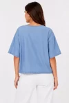 Erkek Baskılı T-Shirt Kısa Kol Bisiklet Yaka Rahat Kalıp Tişört – Mavi Marketplace