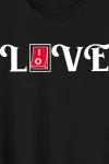 14 Şubat Sevgililer Günü Love Baskılı Oversize Bisiklet Yaka T-shirt – Siyah Marketplace