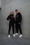 Yılbaşı Merry Christmas Baskılı Oversize Kapüşonlu Sweatshirt Hoodie – Siyah Marketplace