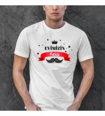 Babalar Günü Hediye Baba Temalı Baskılı Oversize Bisiklet Yaka T-shirt - Beyaz