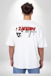 30 Ağustos Zafer Bayramı Ön Arka Baskılı Oversize Bisiklet Yaka T-shirt – Beyaz Marketplace