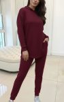 Kadın Uzun Kollu Kapşonlu Meloni Bluz Ve Pantolon Ikili Takım Marketplace