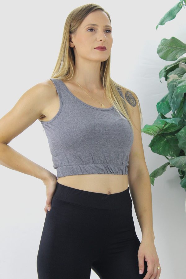 Beli Lastikli Crop Gri - Lks2907.022