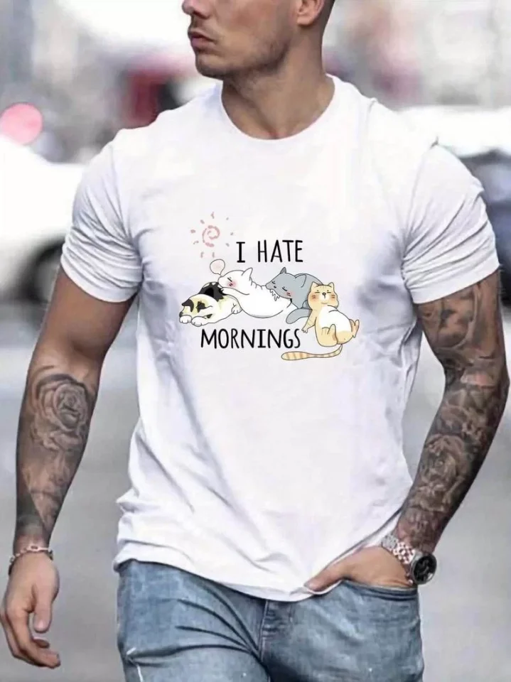 Unisex Baskılı Oversize T-Shirt – Beyaz