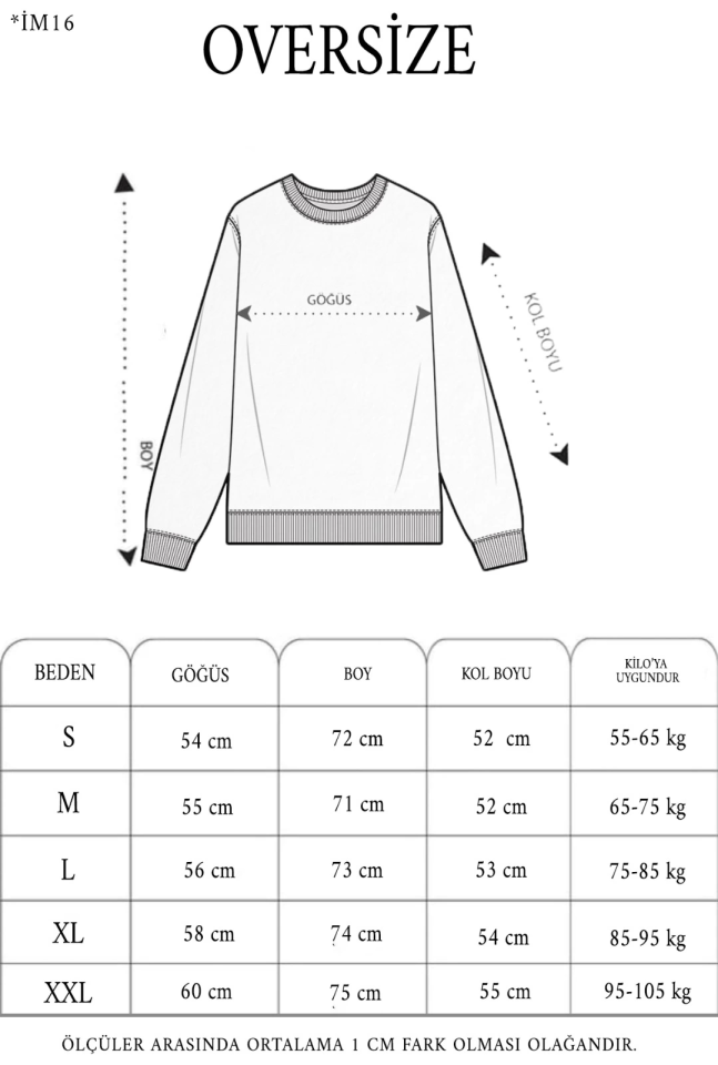 Üç İplik Bisiklet Yaka Baskılı SweatShirt – Beyaz