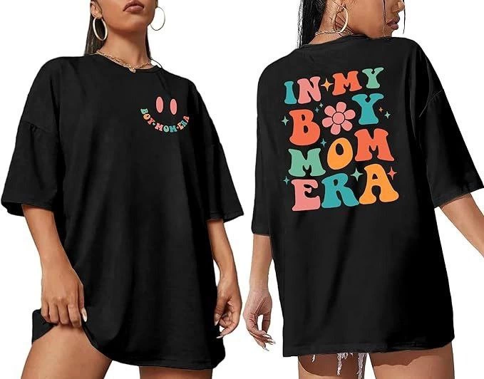 Bisiklet Yaka Kısa Kol Baskılı T-shirt – Siyah