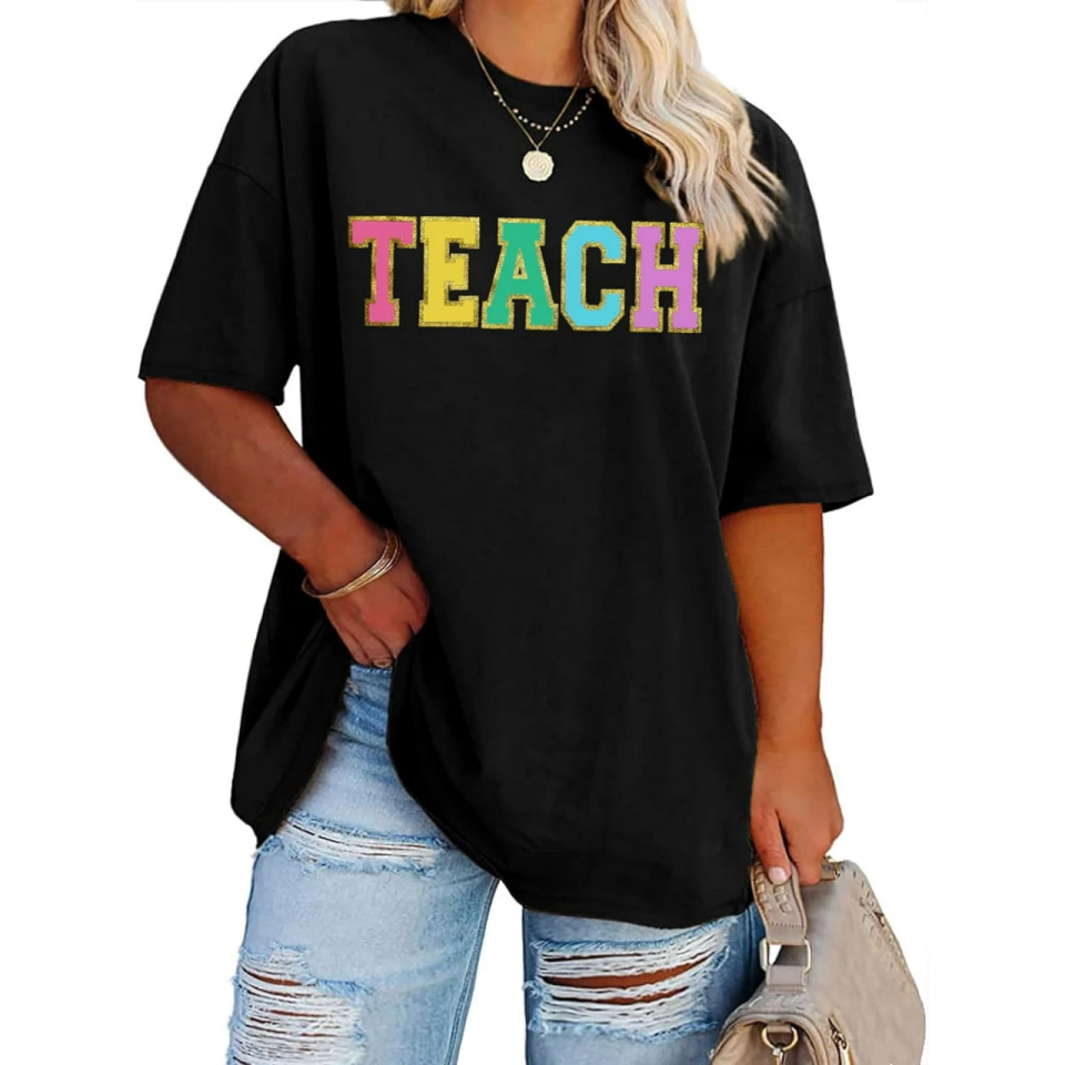 Baskılı T-shirt – Siyah