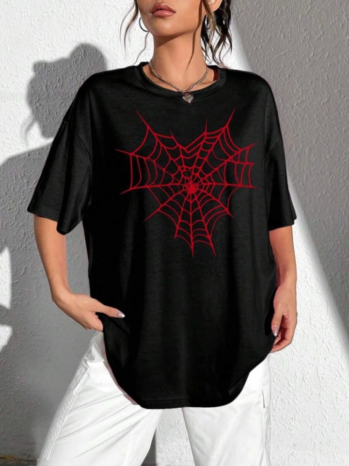 Baskılı T-shirt – Siyah