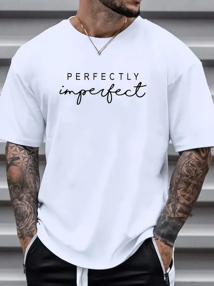 Erkekler Için PERFECTLY Günlük Tişört - Beyaz - Görsel 2