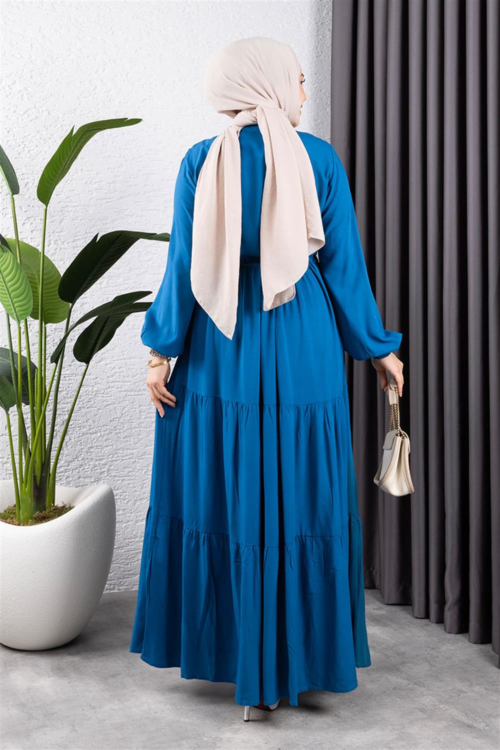 belden-bagcikli-viskon-elbise-indigo-390174-78-B blank
