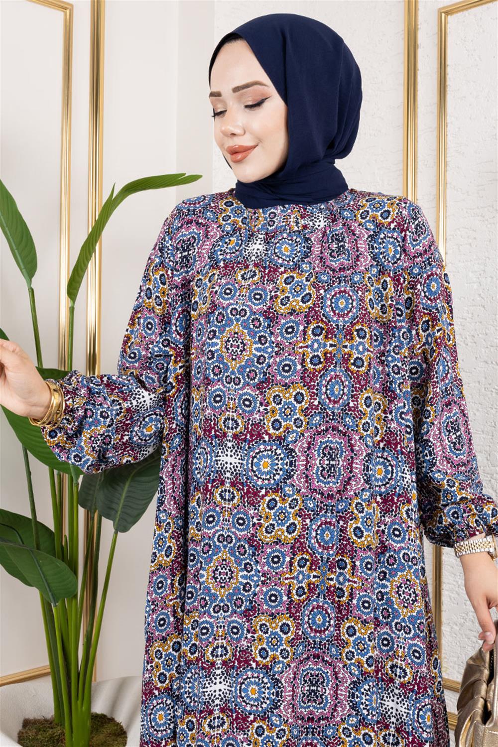 buyuk-beden-desenli-elbise-indigo-389882-78-B blank