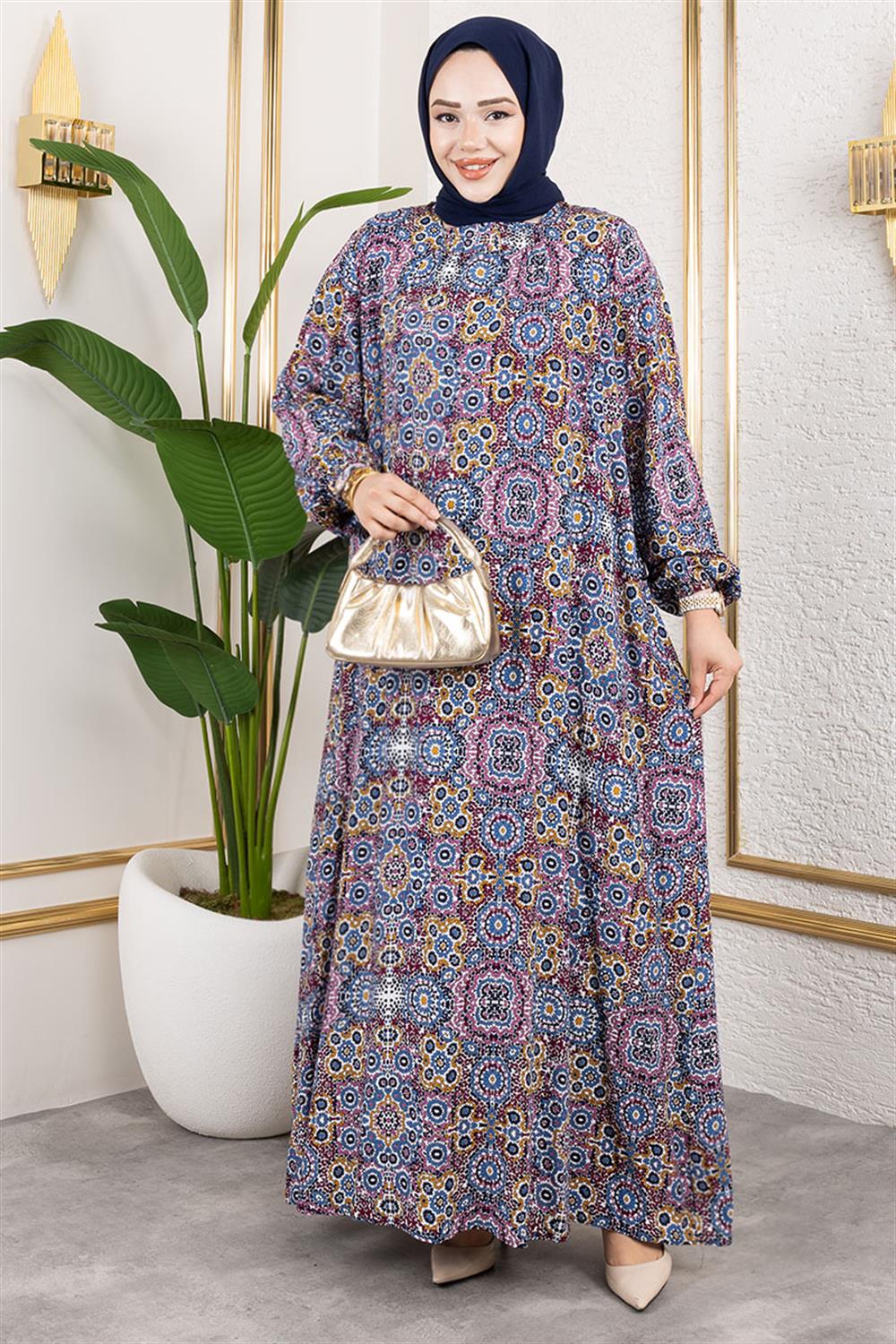 buyuk-beden-desenli-elbise-indigo-389883-78-B blank