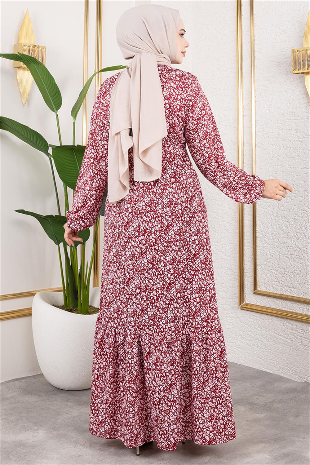 cicek-desenli-tesettur-elbise-bordo-78322-388981-78-B blank
