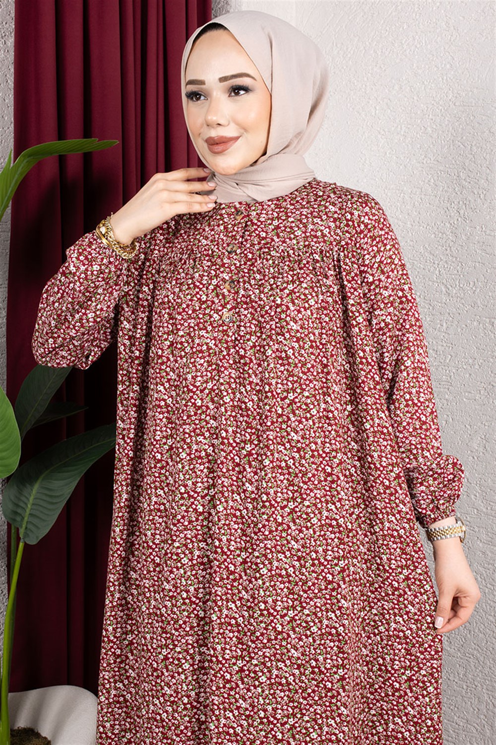 cicek-desenli-viskon-elbise-bordo-393087-79-B blank