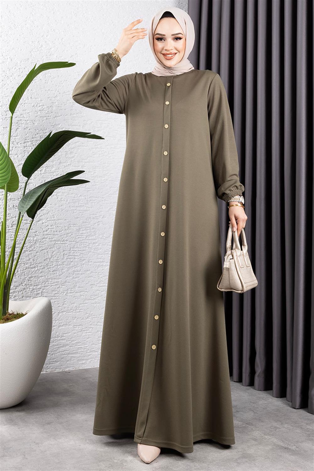 dugme-detayli-kemerli-elbise-haki-390632-78-B blank