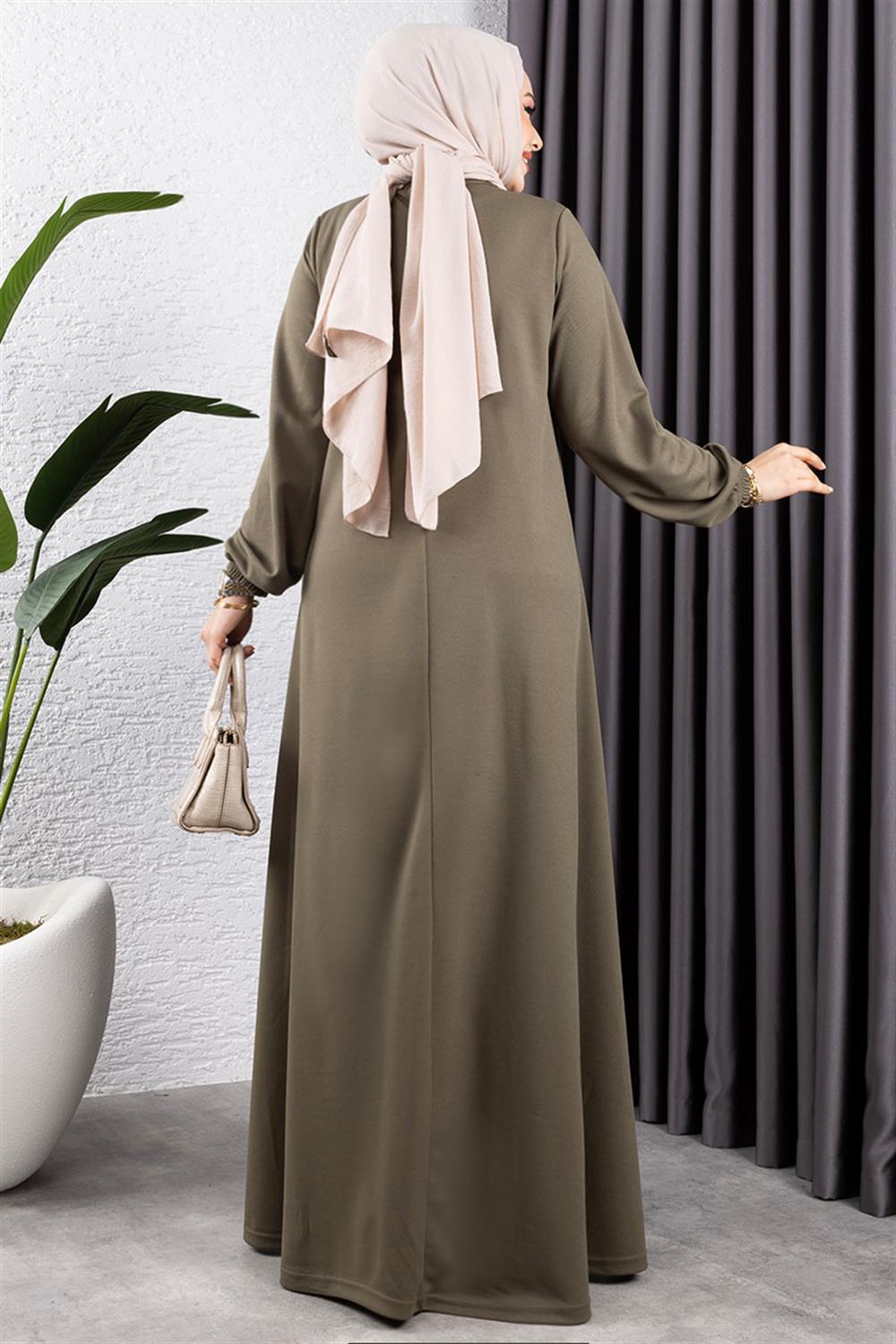dugme-detayli-kemerli-elbise-haki-390634-78-B blank
