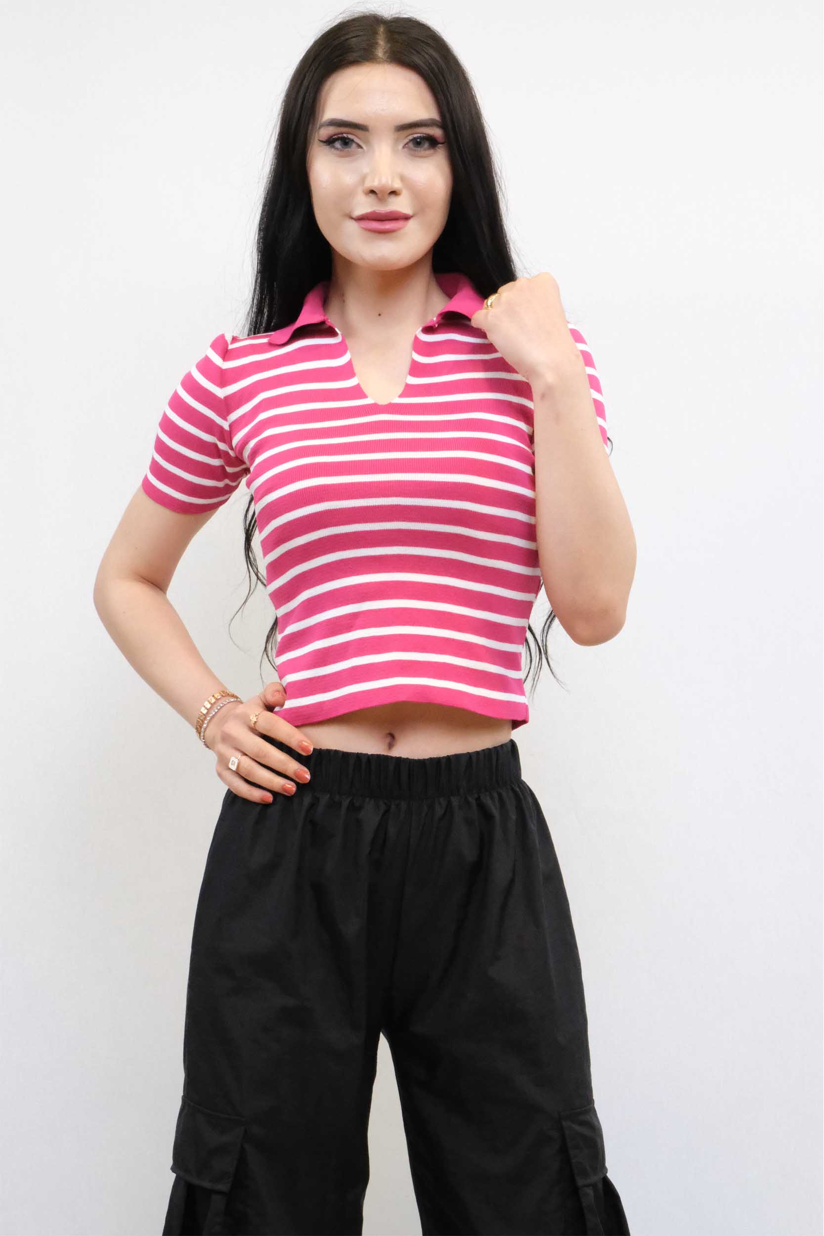 gomlek-yaka-cizgili-triko-bluz-pembe-338216-69-B blank