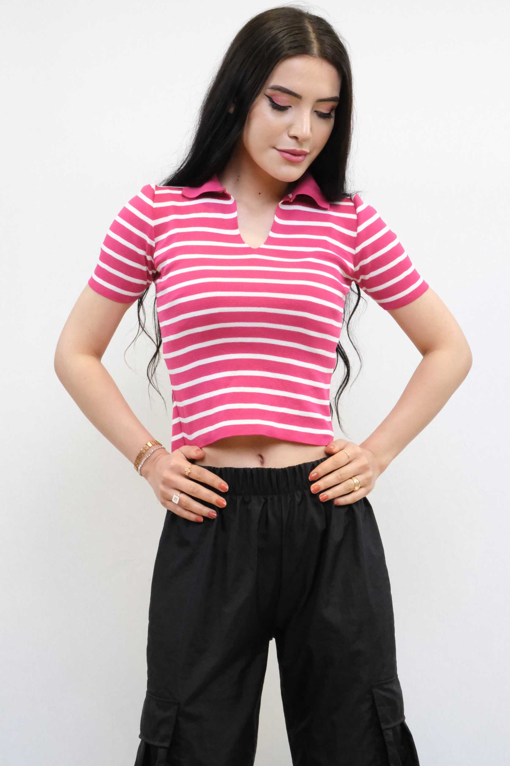 gomlek-yaka-cizgili-triko-bluz-pembe-338217-69-B blank