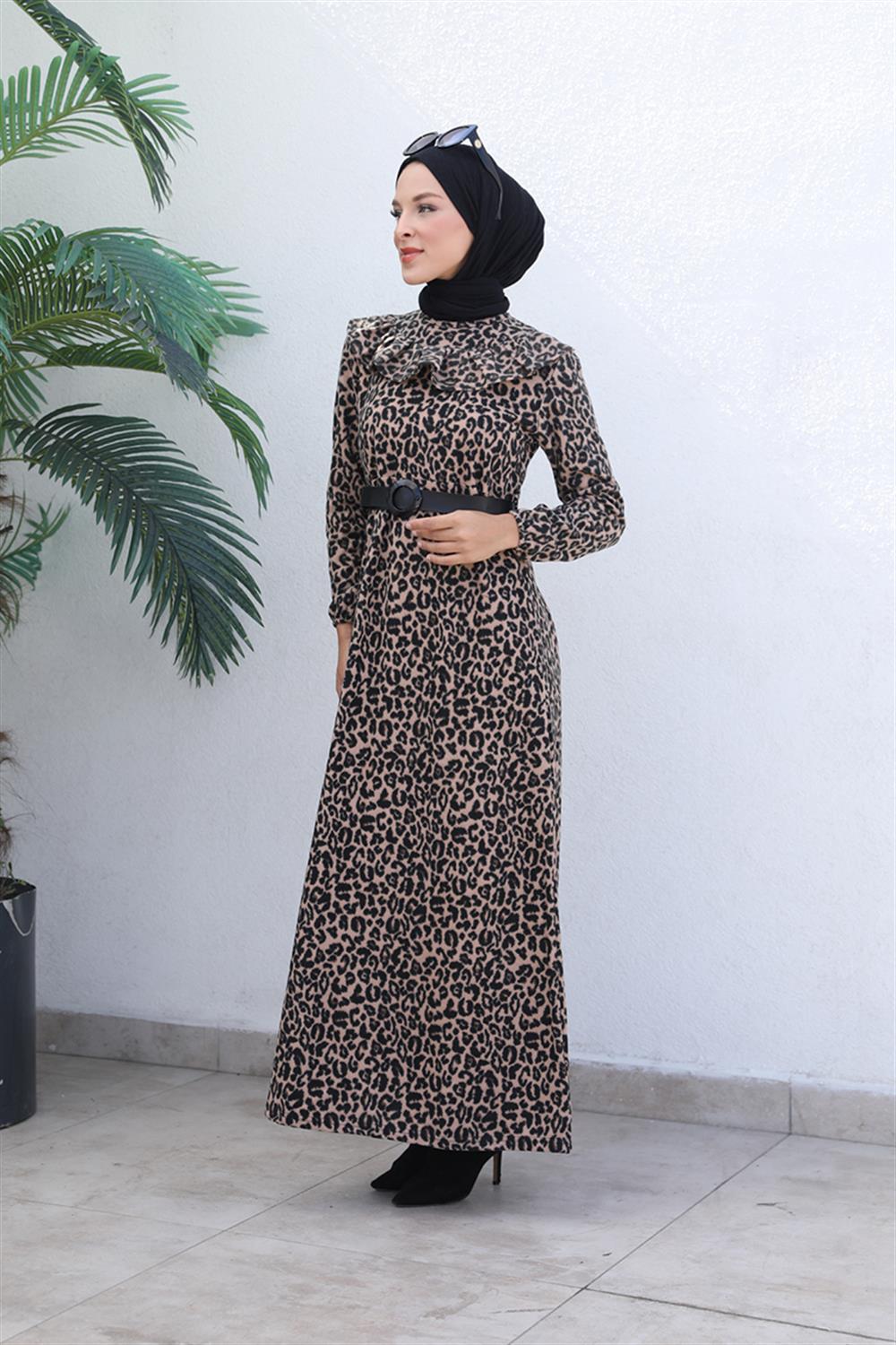 leopar-desenli-elbise-vizon-391029-78-B blank