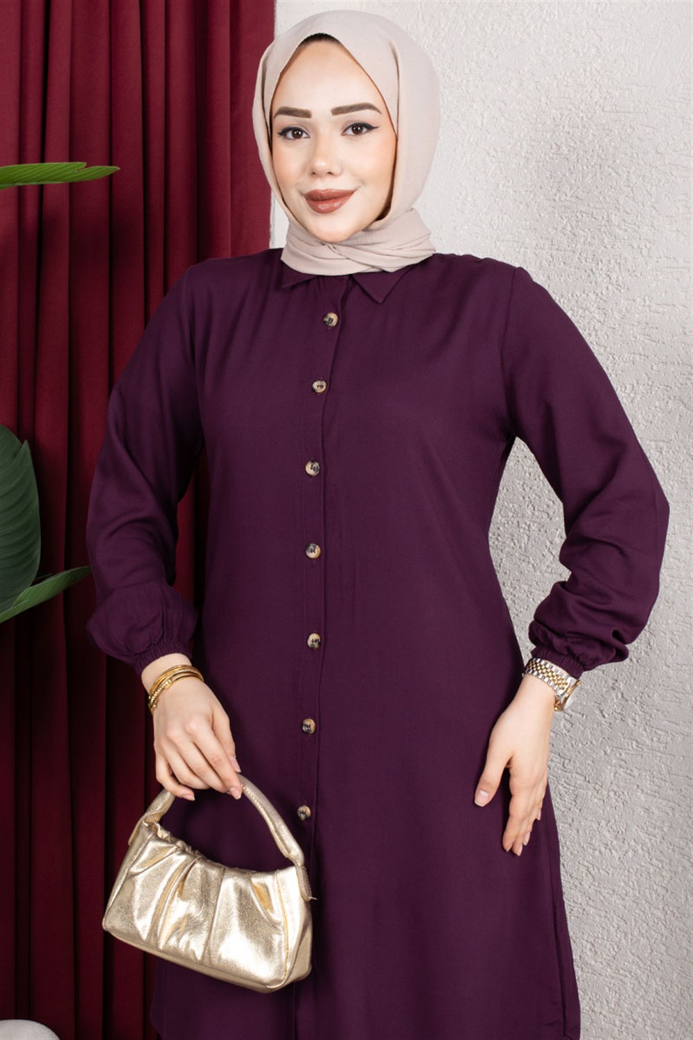 manseti-lastikli-viskon-tunik-murdum-393427-79-B blank