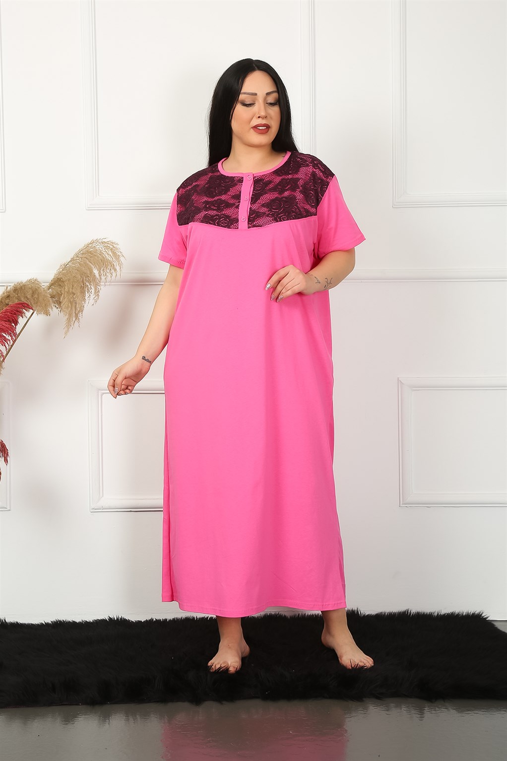 moda-cizgi-big-dantelli-kisa-kol-fusya-anne-gecelik-1348-384153-77-B blank