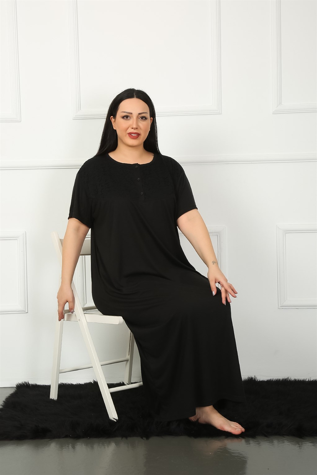 moda-cizgi-big-dantelli-kisa-kol-siyah-anne-gecelik-1348-384179-77-B blank