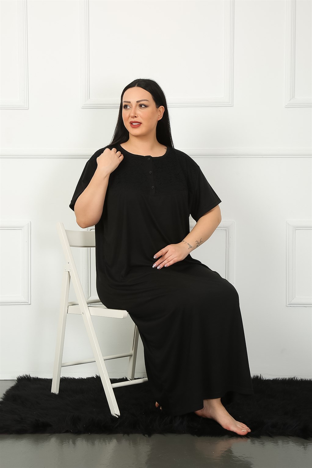 moda-cizgi-big-dantelli-kisa-kol-siyah-anne-gecelik-1348-384180-77-B blank