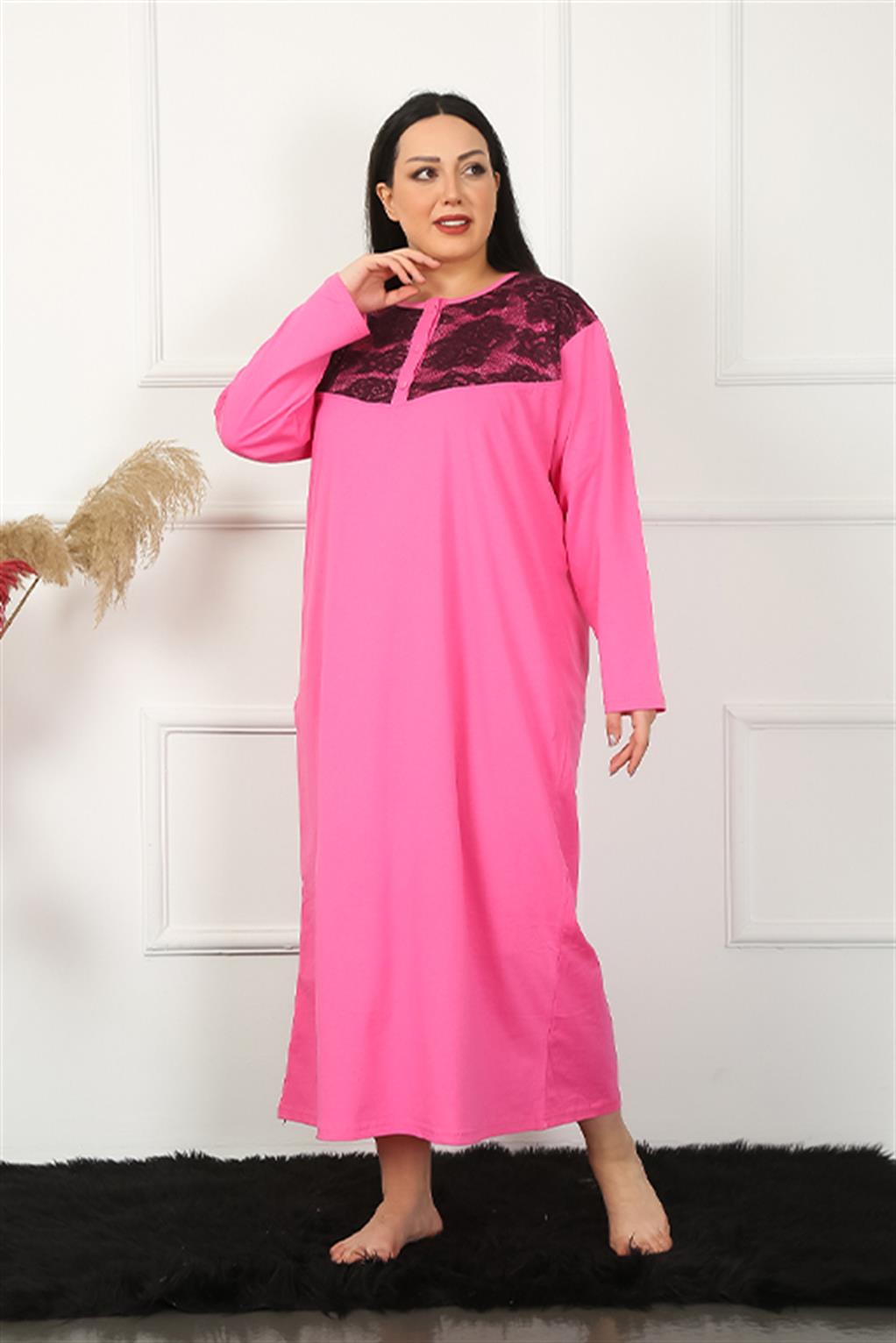 moda-cizgi-big-uzun-kol-dantelli-fusya-anne-gecelik-1355-384124-77-B blank