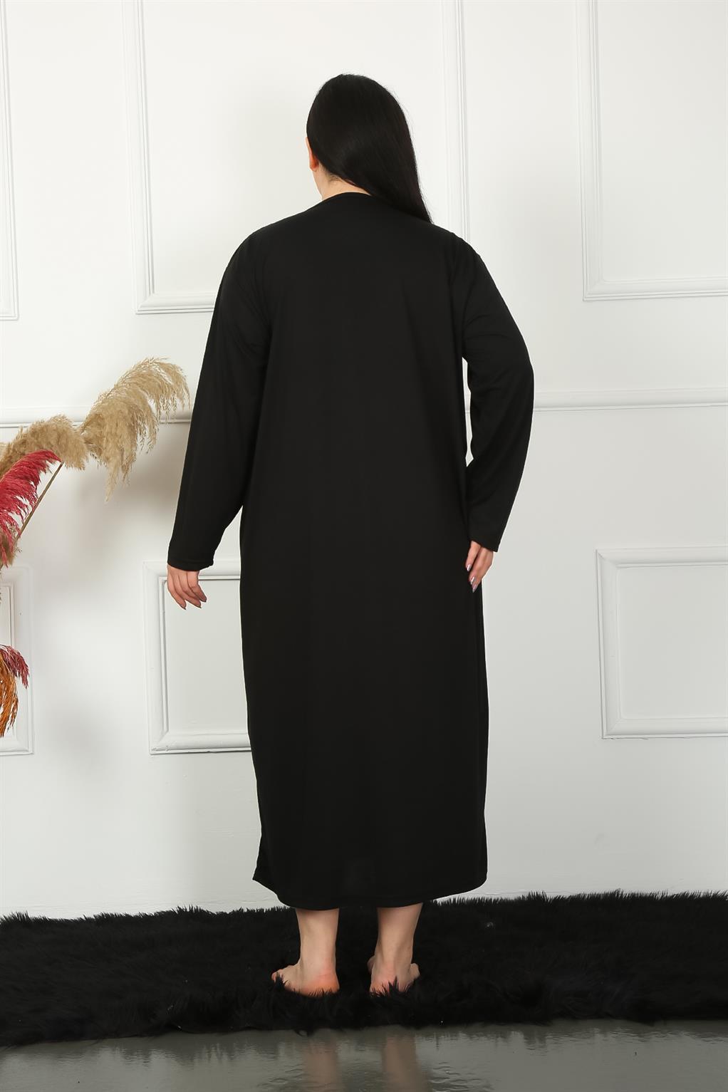 moda-cizgi-big-uzun-kol-dantelli-siyah-anne-gecelik-1355-384141-77-B blank
