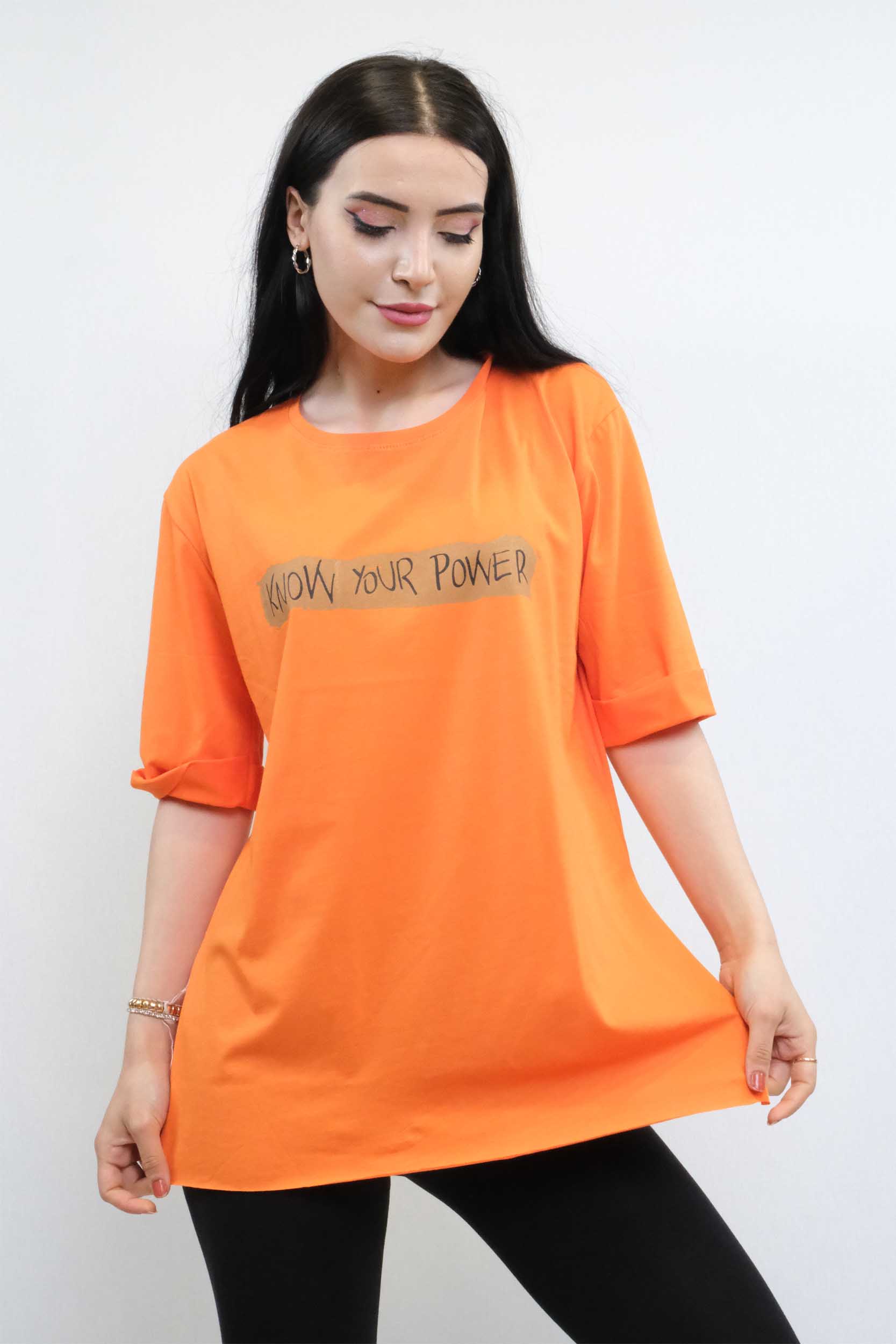 moda-cizgi-bisiklet-yaka-oversize-tshirt-turuncu-338409-69-B blank