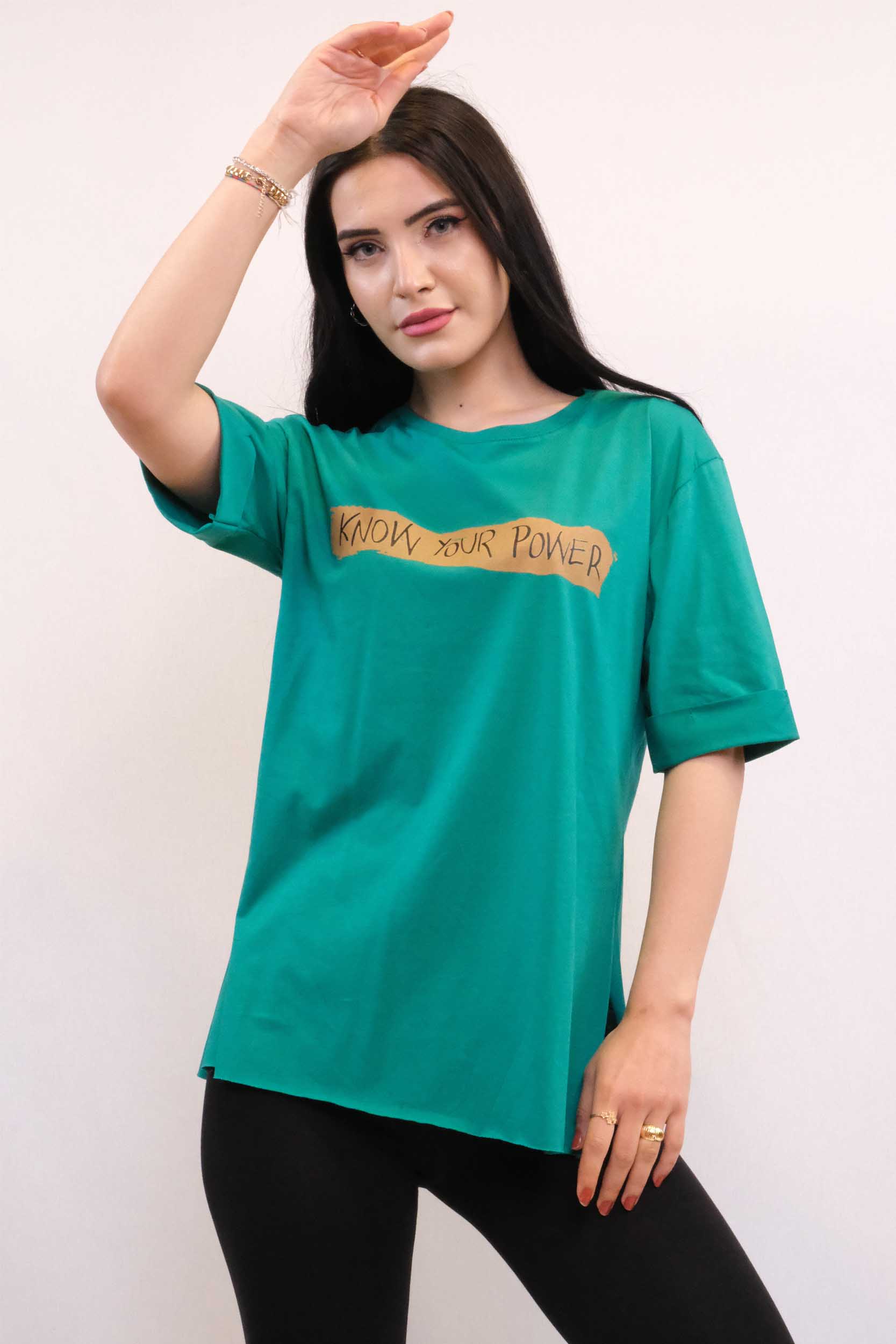 moda-cizgi-bisiklet-yaka-oversize-tshirt-yesil-338401-69-B blank