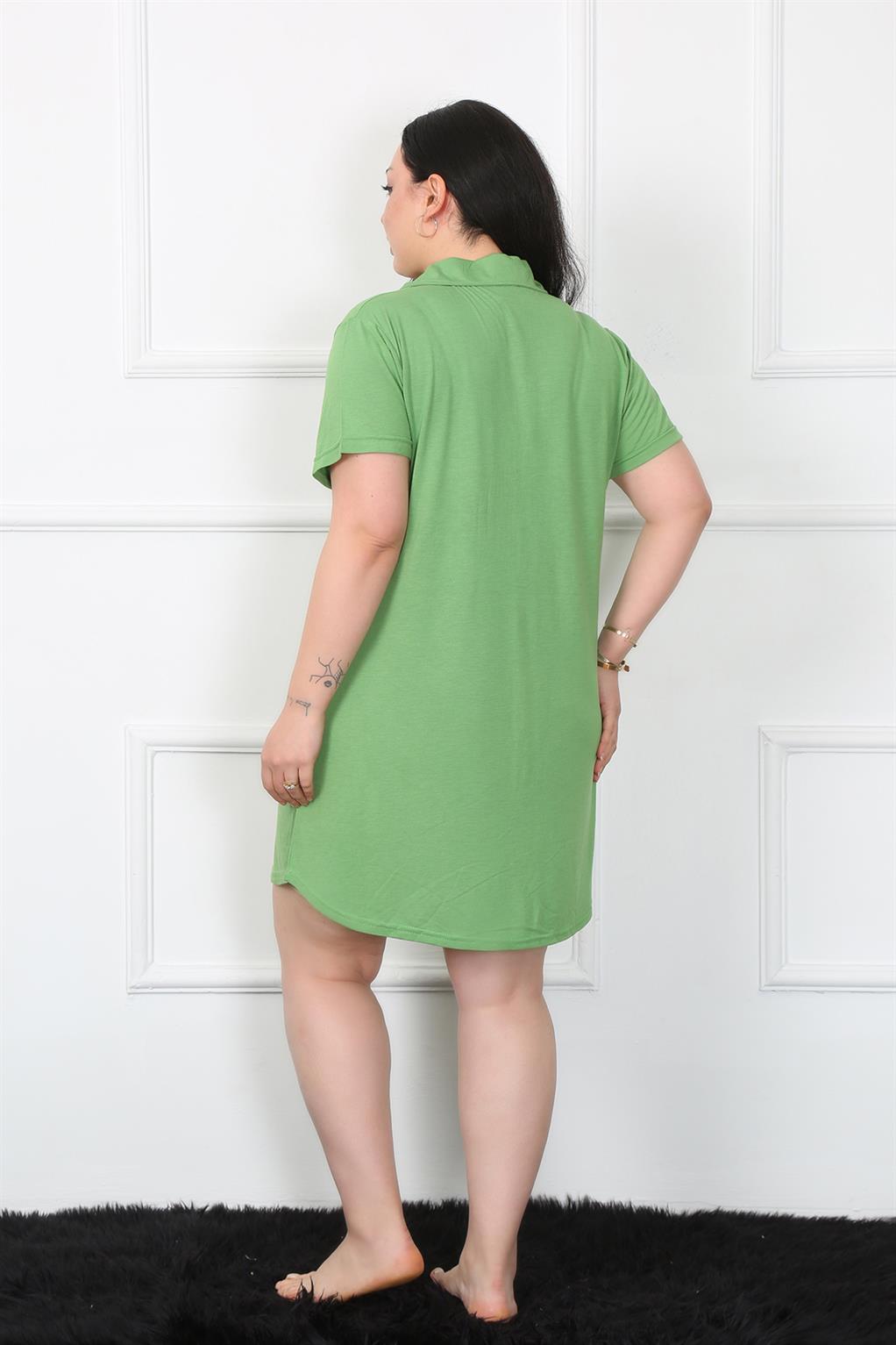 moda-cizgi-buyuk-beden-penye-dugmeli-yesil-tunik-gecelik-1025-384038-77-B blank