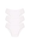 Moda Çizgi Men's Cotton 3-Piece White Slip 40129