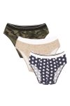 Moda Çizgi Men's Cotton 3-Piece Patterned Lycra Slip 40121