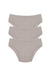 Moda Çizgi Men's Cotton 3-Piece Gray Slip 40129