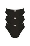 Moda Çizgi Men's Cotton 3-Piece Black Slip 40129