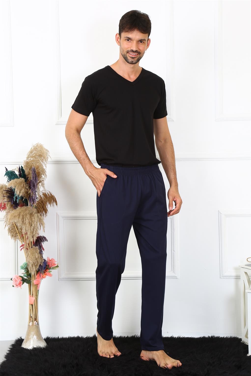moda-cizgi-erkek-pamuk-lacivert-tek-alt-pijama-27495-383853-77-B blank