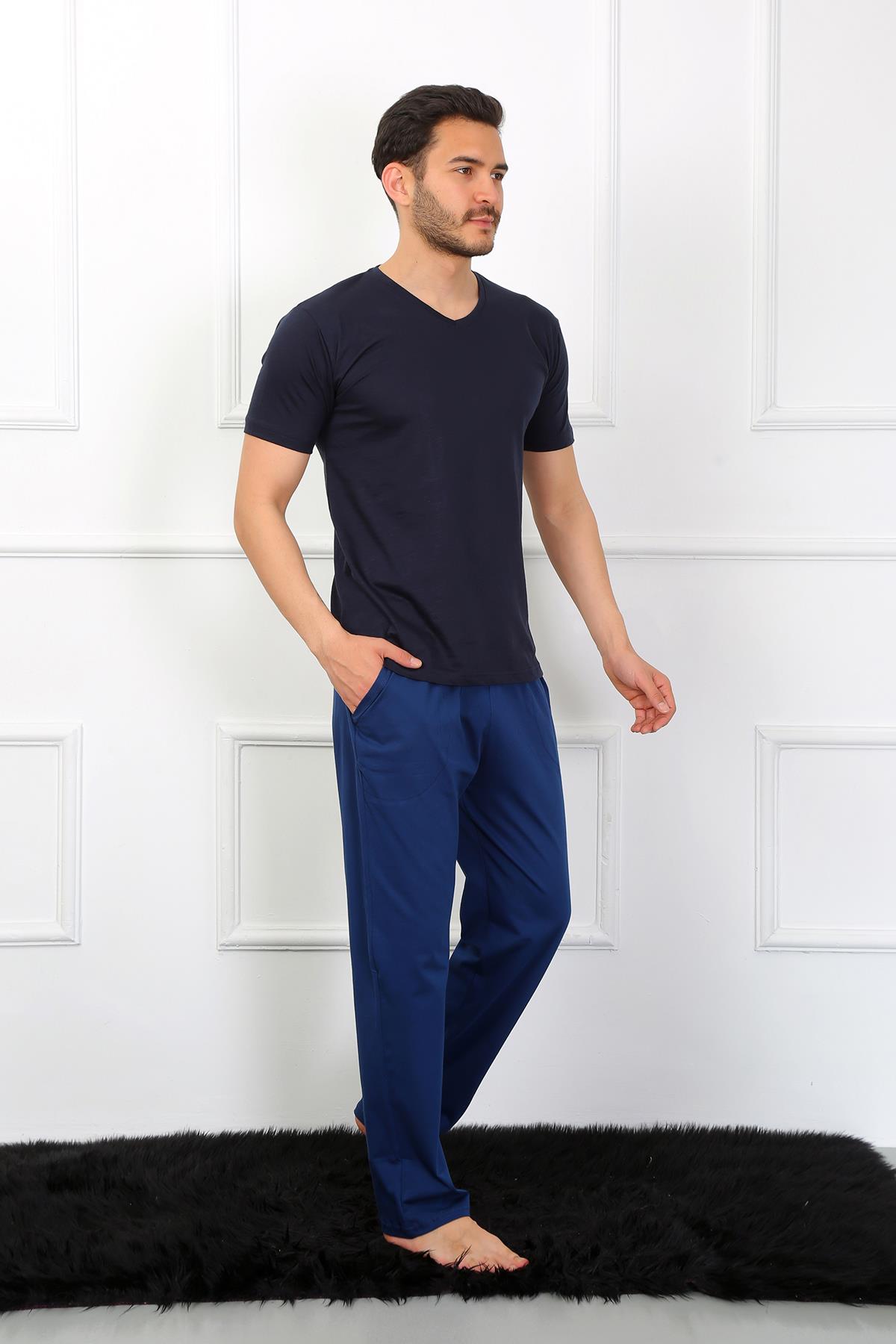 moda-cizgi-erkek-penye-3lu-lacivert-v-yaka-pijama-takimi-6822-381354-76-B blank