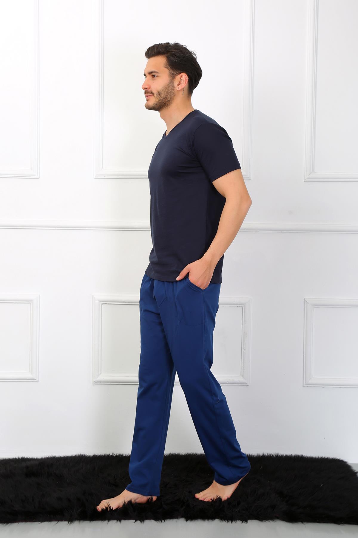 moda-cizgi-erkek-penye-3lu-lacivert-v-yaka-pijama-takimi-6822-381355-76-B blank