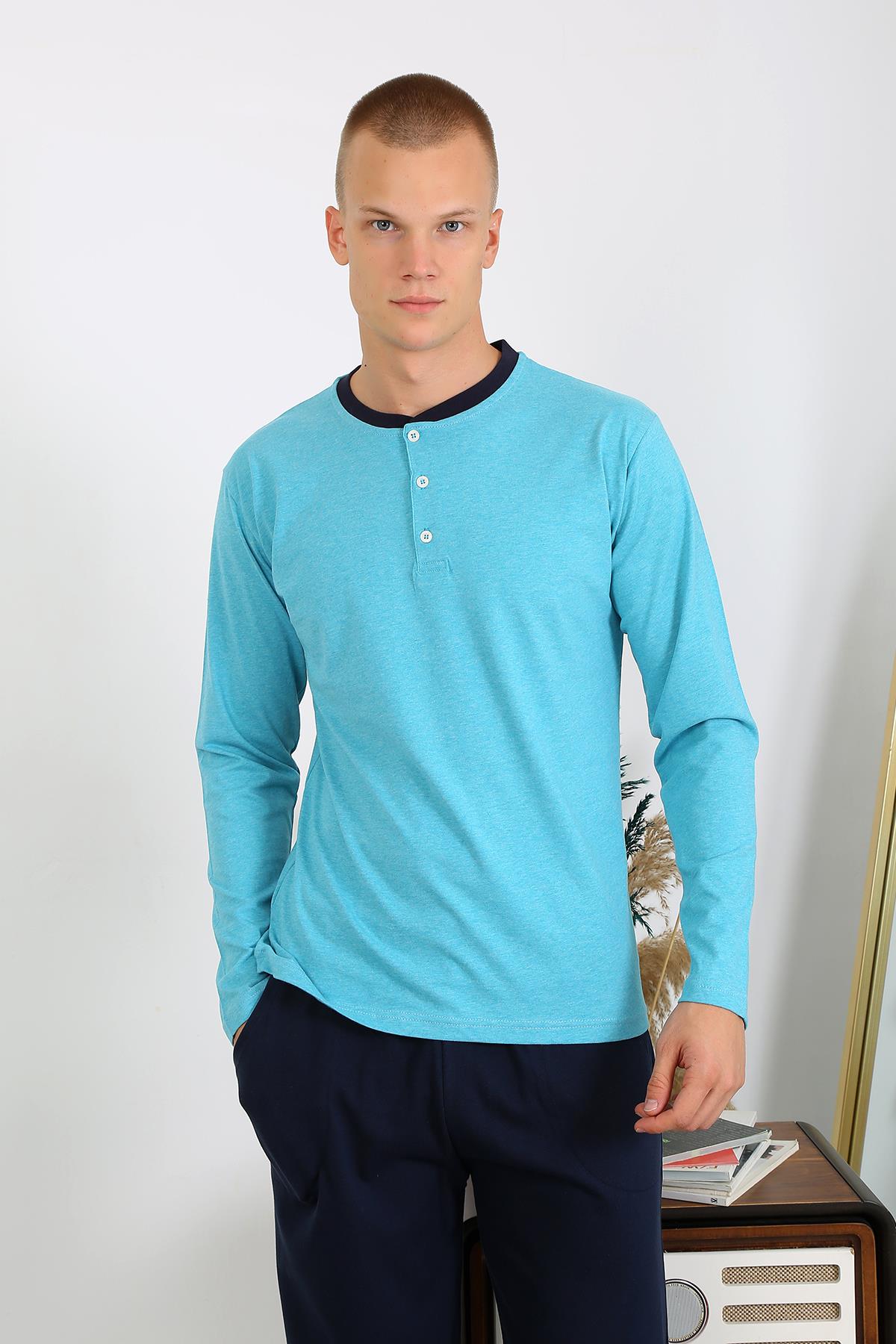 moda-cizgi-erkek-penye-uzun-kol-pijama-takimi-6860-turkuaz-385581-77-B blank