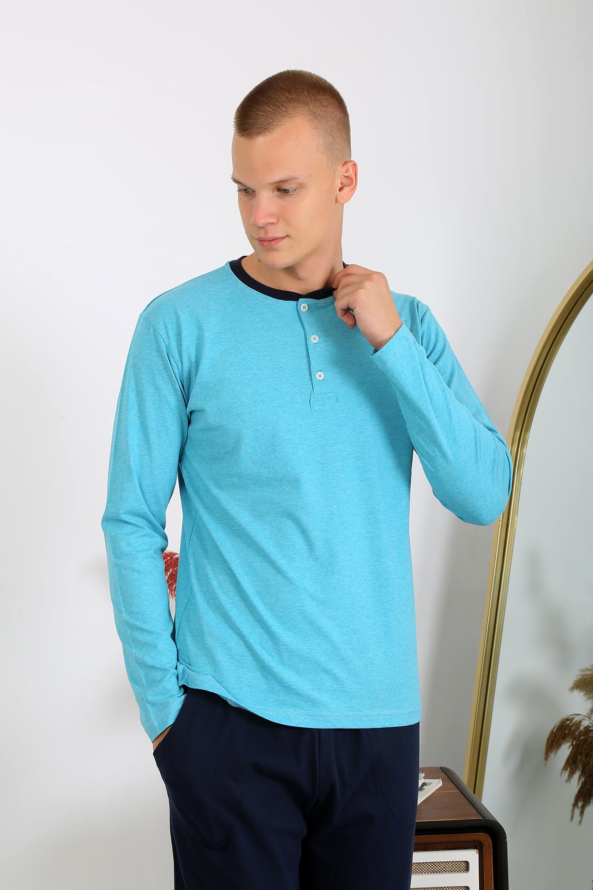 moda-cizgi-erkek-penye-uzun-kol-pijama-takimi-6860-turkuaz-385582-77-B blank