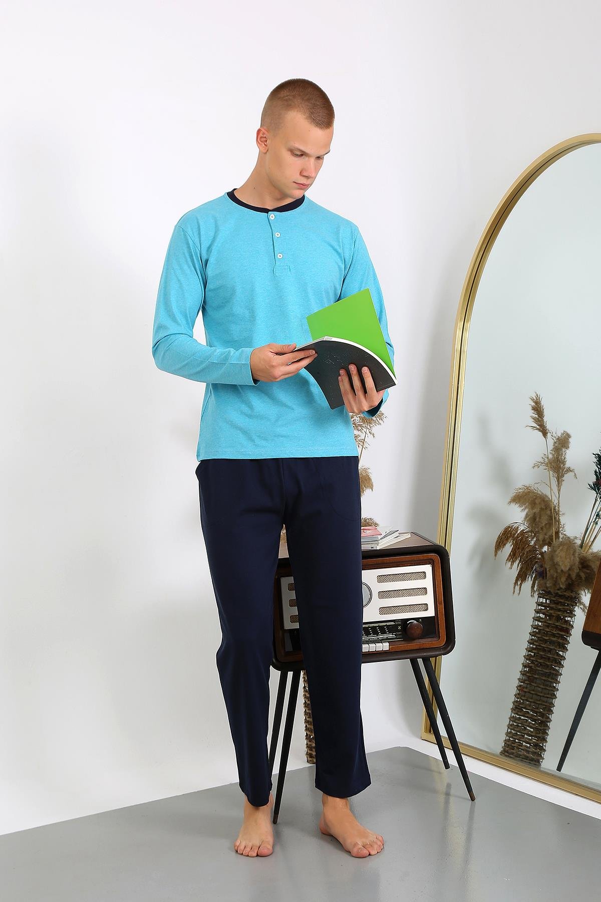 moda-cizgi-erkek-penye-uzun-kol-pijama-takimi-6860-turkuaz-385583-77-B blank
