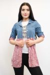 Moda Çizgi Shirt Undershirt T-shirt Double Suit Powder