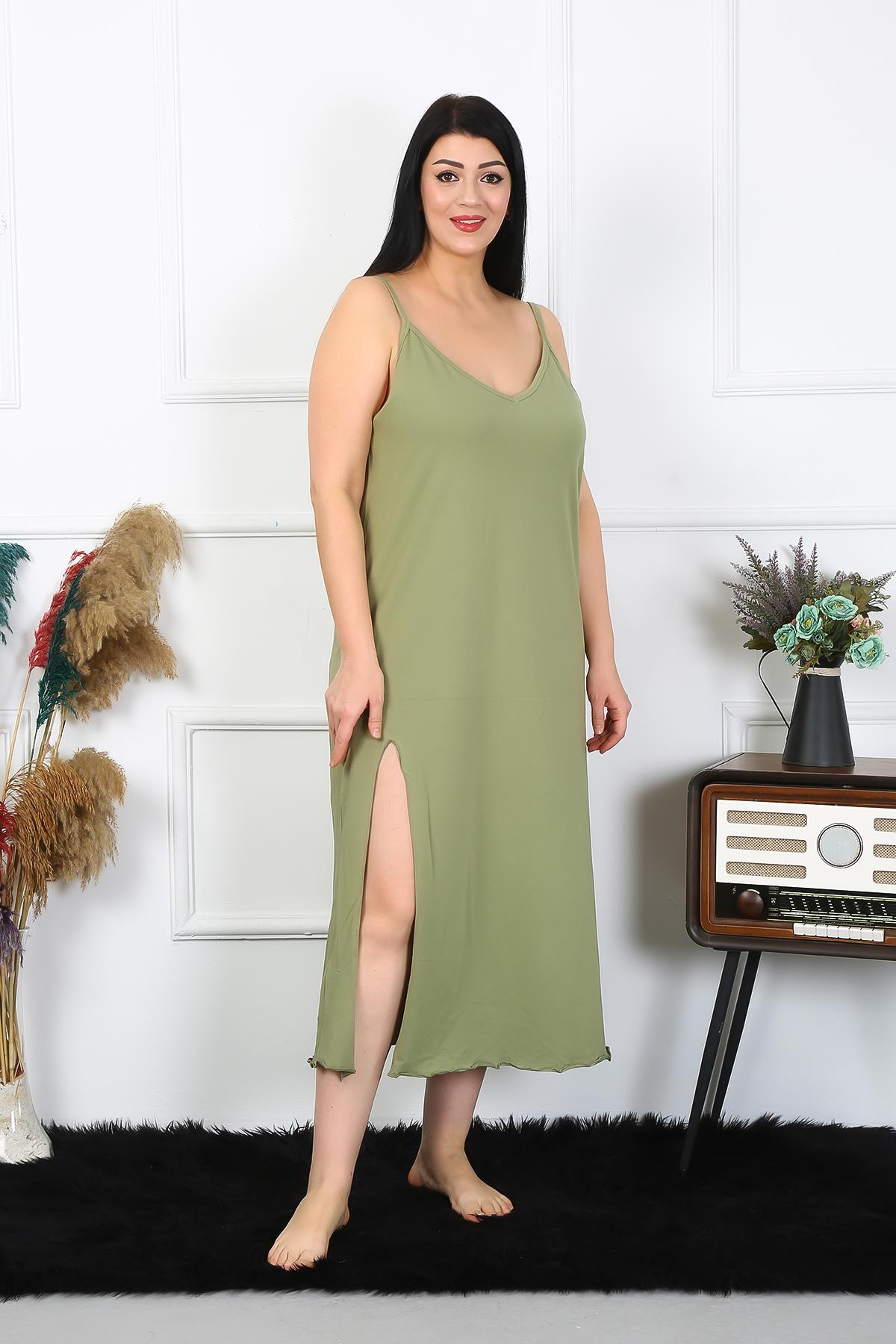 moda-cizgi-kadin-buyuk-beden-ip-askili-pamuklu-haki-uzun-gecelik-12100-383477-77-B blank