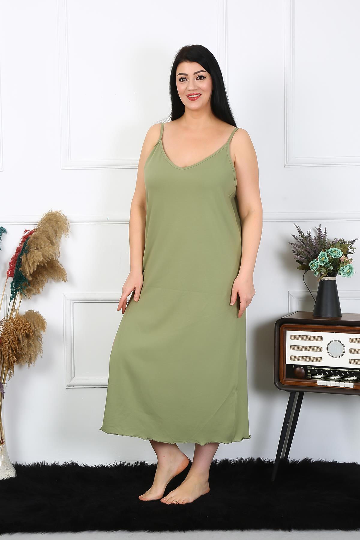 moda-cizgi-kadin-buyuk-beden-ip-askili-pamuklu-haki-uzun-gecelik-12100-383480-77-B blank
